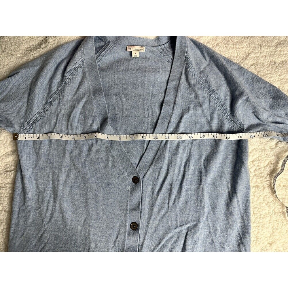 Gap Light Blue Cardigan Sweater  Very Soft Medium - Picture 8 of 9